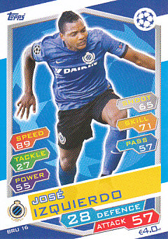 Jose Izquierdo Club Brugge 2016/17 Topps Match Attax CL #BRU16